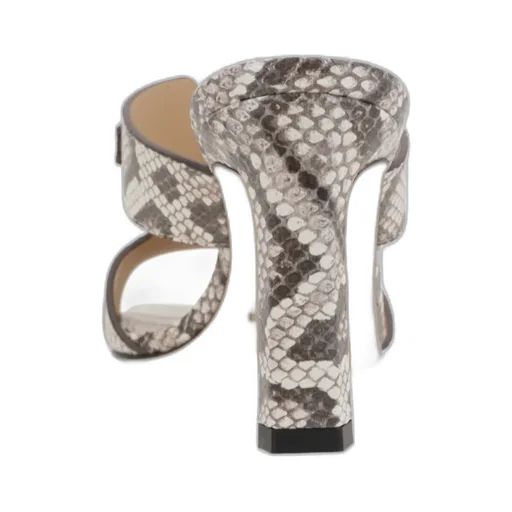Embossed Heeled Sandals