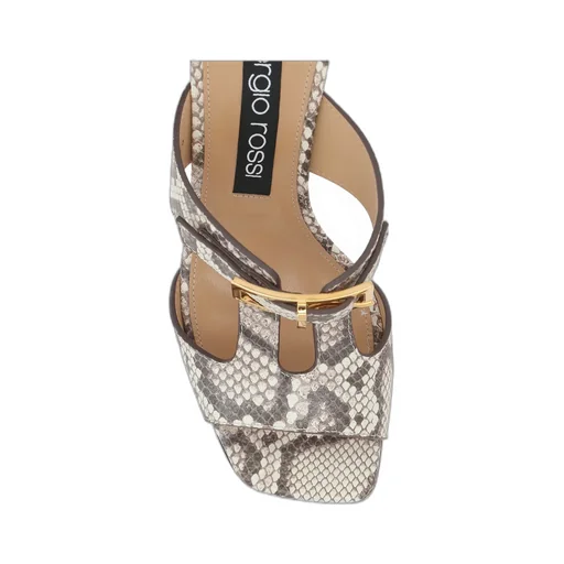 Embossed Heeled Sandals
