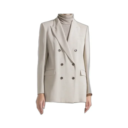 Double-Breasted Gabardine Jacket