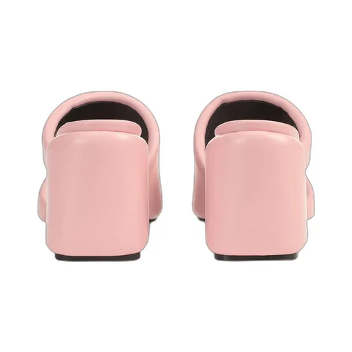 Square-Headed High-Heeled Sandals