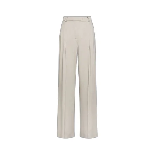 Wide Pants With Double Dart In Gabardine