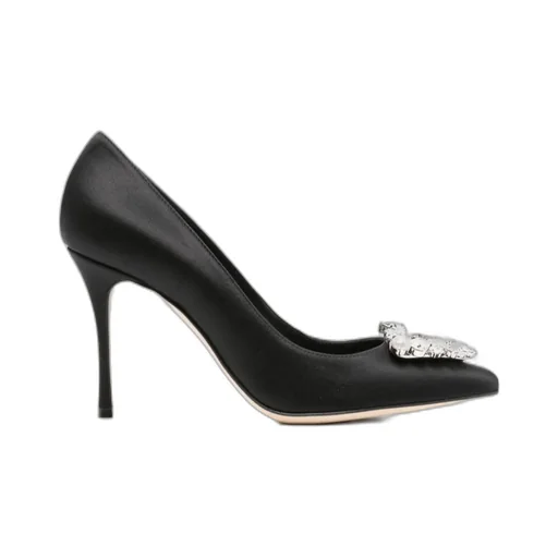 90Mm Crystal-Buckle Pumps