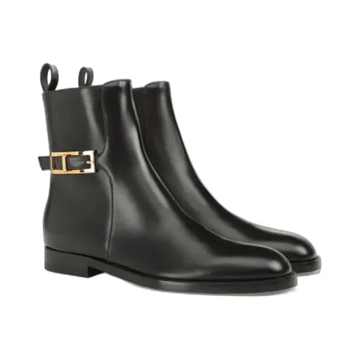 Round-Head Short Boots