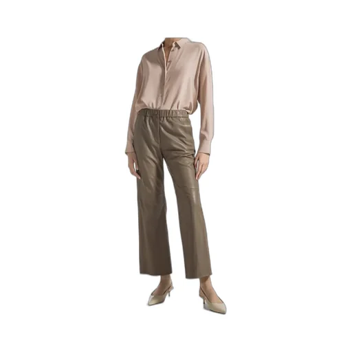Nappa Leather Stretch Pants
