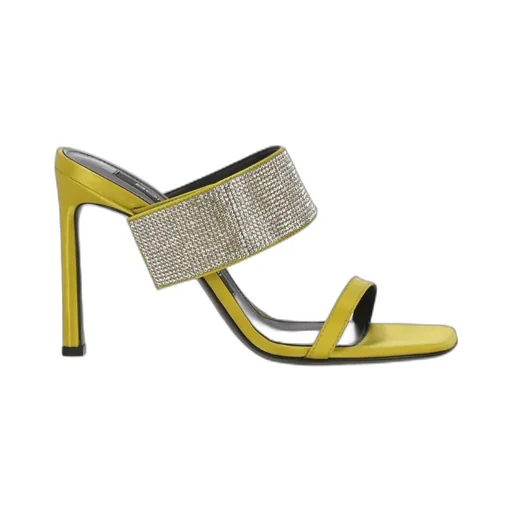 Paris Open Toe Satin Mules