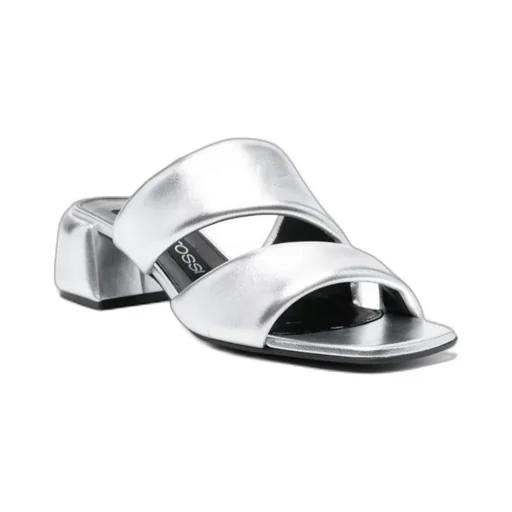 Square-Headed High-Heeled Sandals