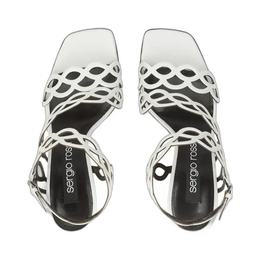 Square-Headed High-Heeled Sandals