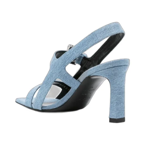 Square-Headed High-Heeled Sandals