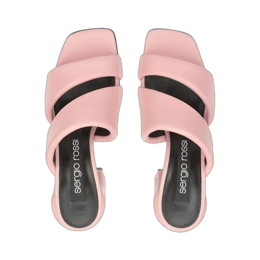 Square-Headed High-Heeled Sandals