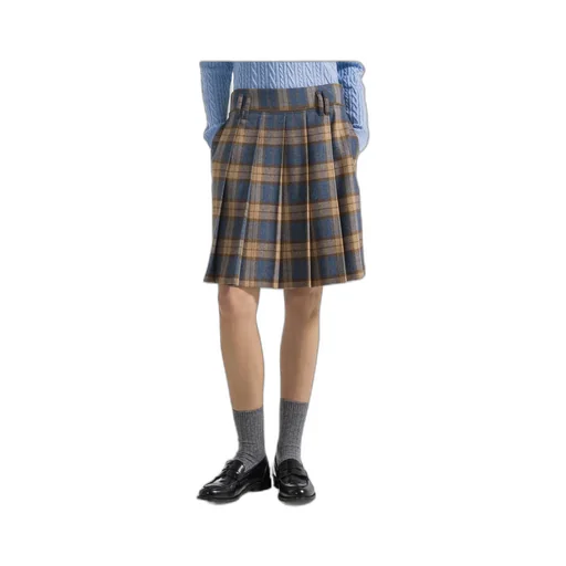 Plaid Pleated Skirt