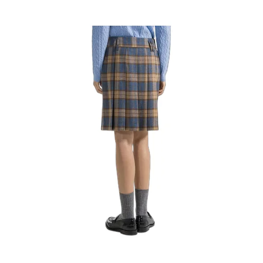 Plaid Pleated Skirt