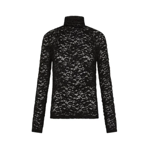 Lace Turtleneck Top