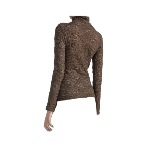 Lace Turtleneck Top