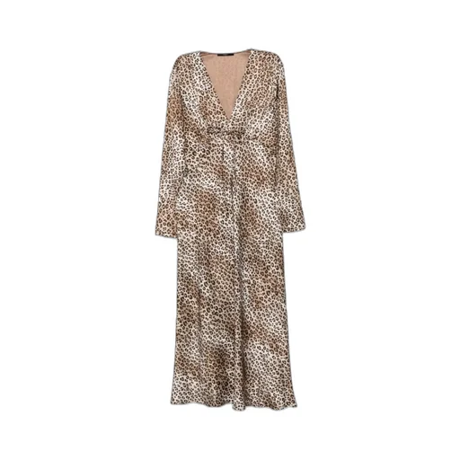 Leopard-Print V-Neck Dress