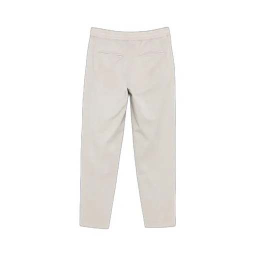 Elastic-Waistband Straight-Leg Trousers