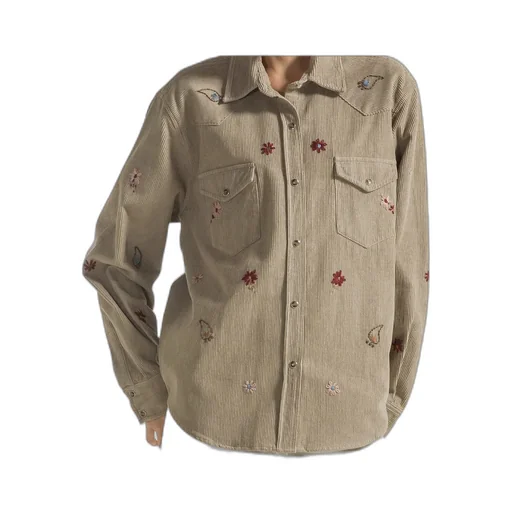 Embroidered Corduroy Shirt