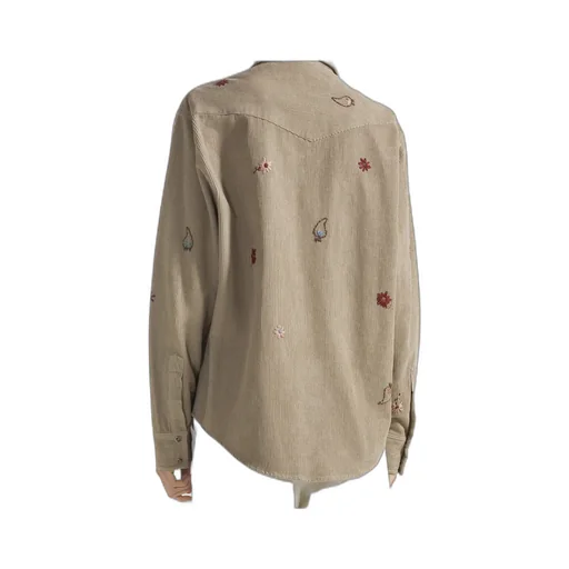 Embroidered Corduroy Shirt