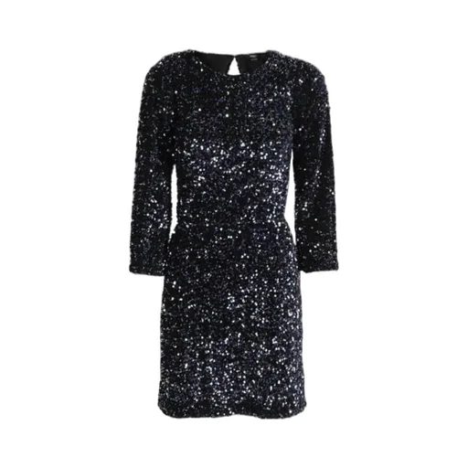 Sequin Embellished Crewneck Mini Dress