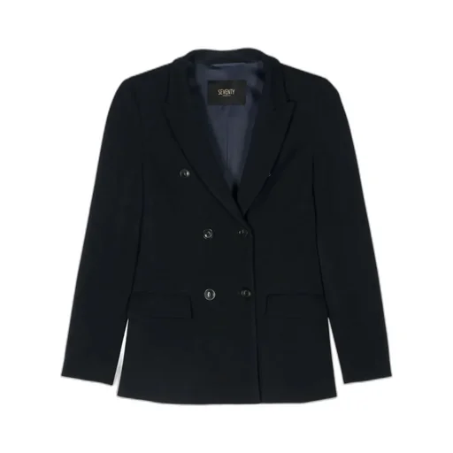 Double-Breasted Knitted Blazer