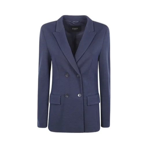 Double-Breasted Knitted Blazer