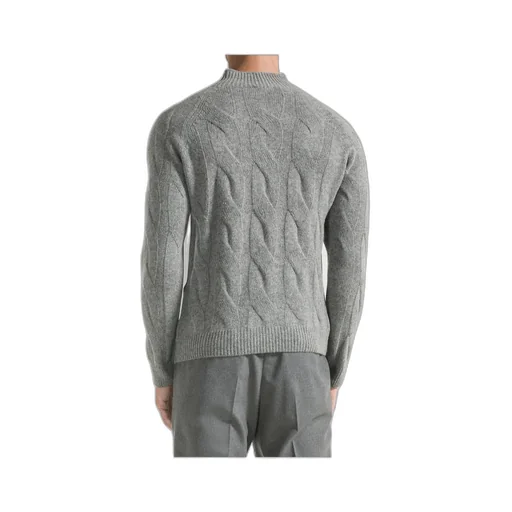 Blended Wool Braided Turtleneck