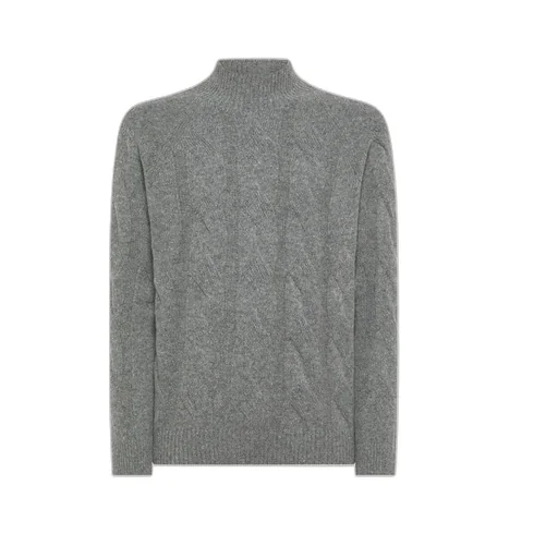Blended Wool Braided Turtleneck