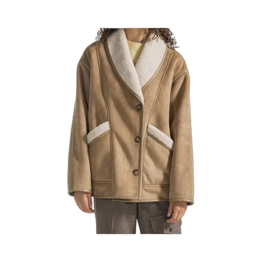 Faux-Shearling-Collar Jacket