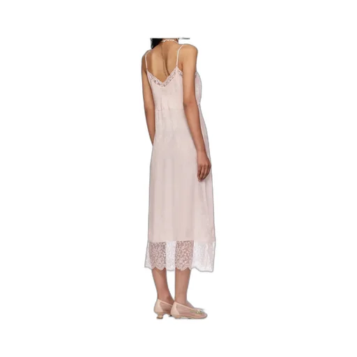 Deep Lace Trim Slip Dress