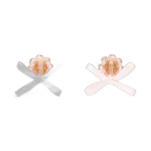 Petite Bow Daisy Satin Earrings