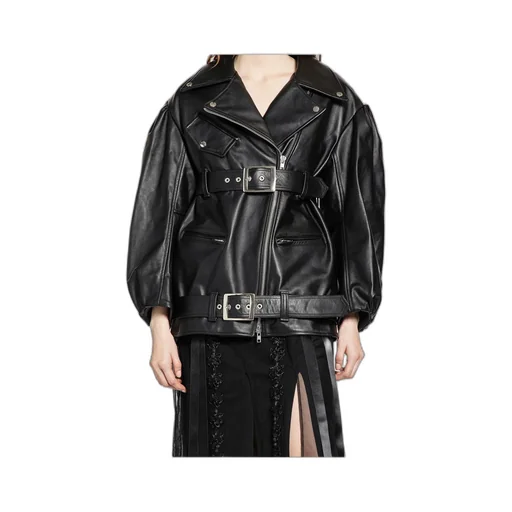 Long Sleeve Leather Jacket