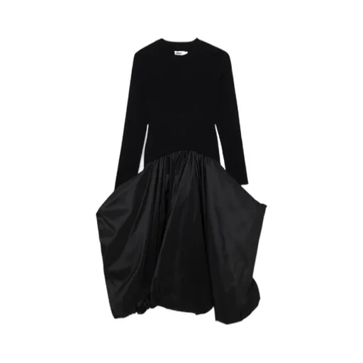 Kenlie Stand-Up Collar Midi Dress