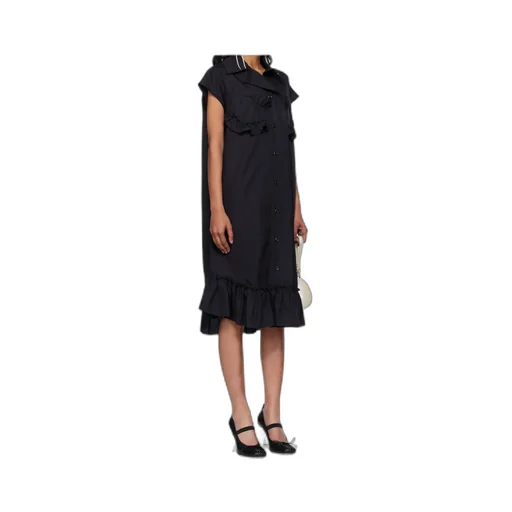 Sleeveless Ruffle Bust Detail Dress