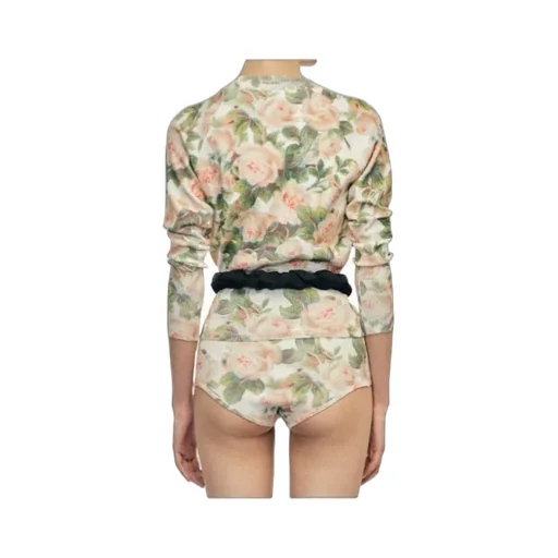 Flower Jacquard Crewneck Jumper