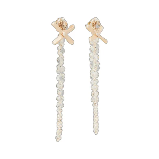 Bow-Detail Embellished Earrings