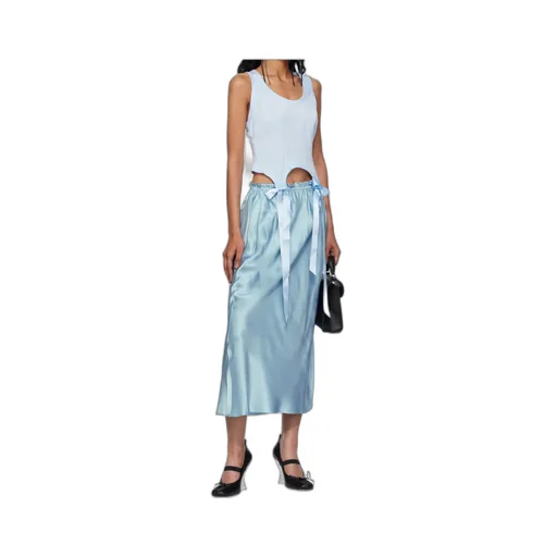 Single Hip Detail Easy Skirt