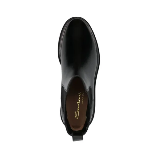 Round-Toe Slip-On Ankle Boots