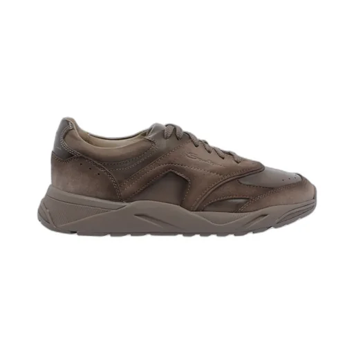 Logo Embossed Lace-Up Sneakers