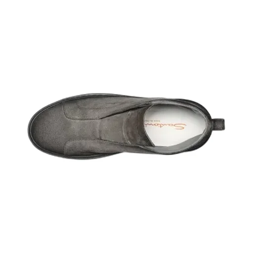 Elastic-Panel Suede Sneakers