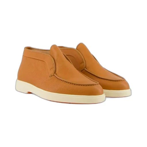 Leather Slip-On Boots