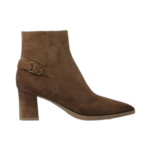 Buckle Detailed Heeled Ankle Boots
