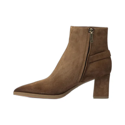 Buckle Detailed Heeled Ankle Boots