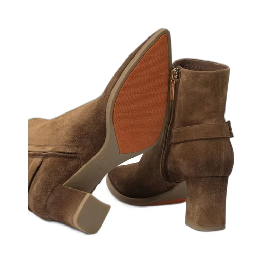 Buckle Detailed Heeled Ankle Boots