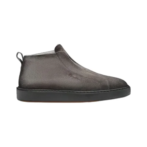 Elastic-Panel Suede Sneakers