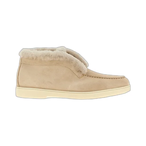 Fur-Trimmed Desert Boots