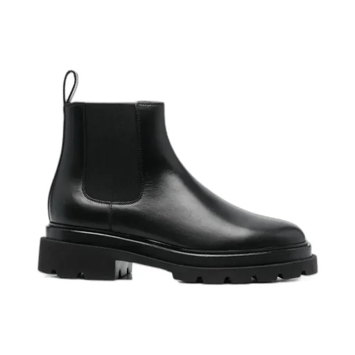 Round-Toe Slip-On Ankle Boots
