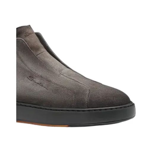 Elastic-Panel Suede Sneakers