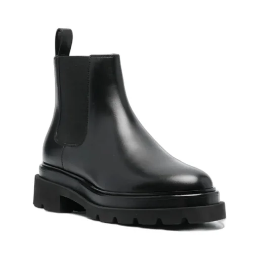 Round-Toe Slip-On Ankle Boots