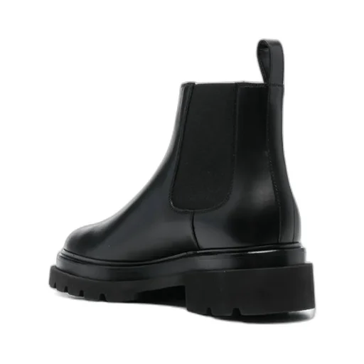Round-Toe Slip-On Ankle Boots