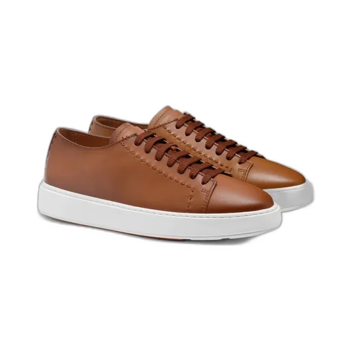 Round-Toe Lace-Up Sneakers