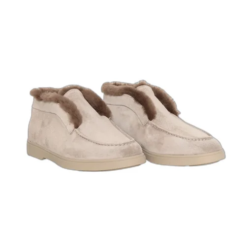 Suede Fur-Lined Desert Boots